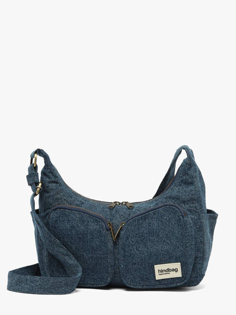 Sac Bandoulière Emile Denim Coton Hindbag Bleu denim DE