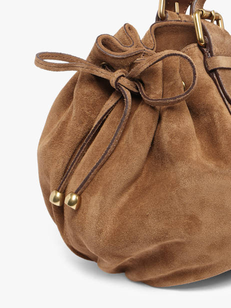 Sac Porté épaule Folk Cuir Gerard darel Beige folk DES01407 vue secondaire 3