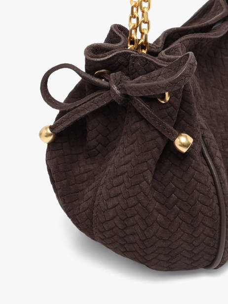 Sac Bandoulière Studio Cuir Gerard darel Marron studio DES07477 vue secondaire 3