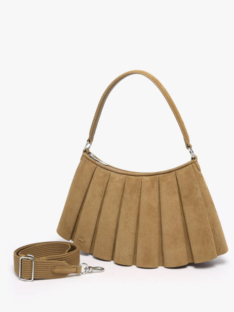 Sac Porté épaule Lenglen Cuir Lacoste Beige lenglen NU5468DX vue secondaire 2