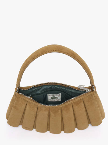 Sac Porté épaule Lenglen Cuir Lacoste Beige lenglen NU5468DX vue secondaire 4