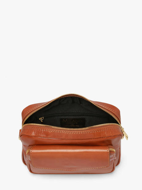 Sac Bandoulière Shiny Sauvage Cuir Milano Marron shiny sauvage SS25067 vue secondaire 2