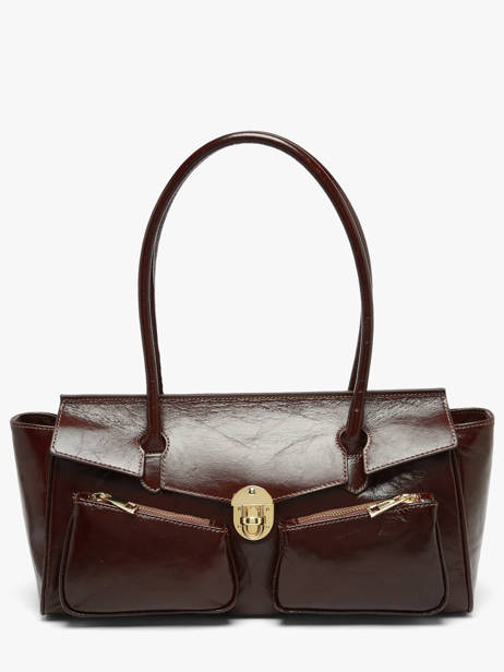 Baguette Shiny Sauvage Cuir Milano Marron shiny sauvage SS26063