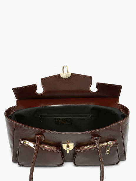 Baguette Shiny Sauvage Cuir Milano Marron shiny sauvage SS26063 vue secondaire 2