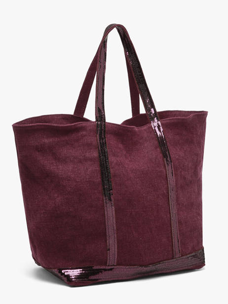 Le Cabas L Lin Et Paillettes Vanessa bruno Violet cabas lin 31V40315 vue secondaire 2