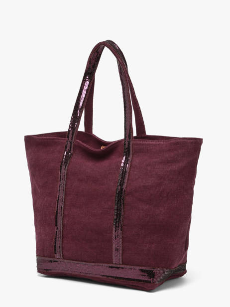 Le Cabas Zippé M Lin Et Paillettes Vanessa bruno Violet cabas lin 31V40378 vue secondaire 2