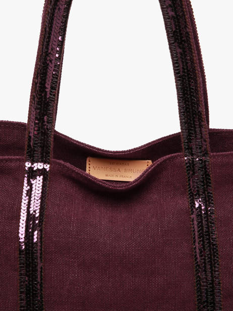 Le Cabas Zippé M Lin Et Paillettes Vanessa bruno Violet cabas lin 31V40378 vue secondaire 3