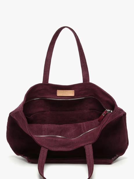 Le Cabas Zippé M Lin Et Paillettes Vanessa bruno Violet cabas lin 31V40378 vue secondaire 4