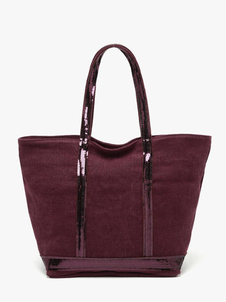 Le Cabas Zippé M Lin Et Paillettes Vanessa bruno Violet cabas lin 31V40378 vue secondaire 5