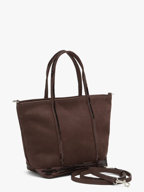 Sac Bandoulière Cabas Cuir Cuir Vanessa bruno Marron cabas cuir 8V40435 vue secondaire 2