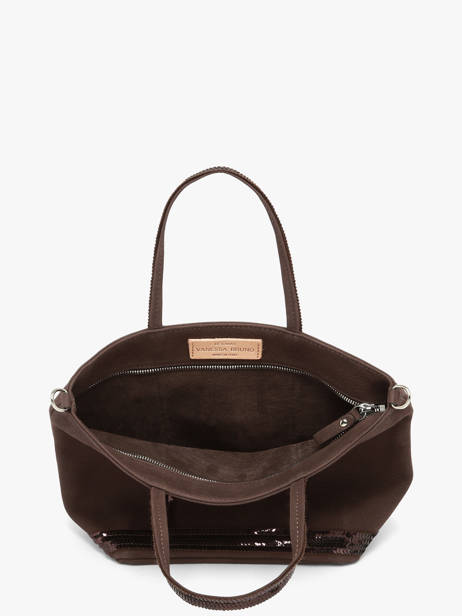 Sac Bandoulière Cabas Cuir Cuir Vanessa bruno Marron cabas cuir 8V40435 vue secondaire 4