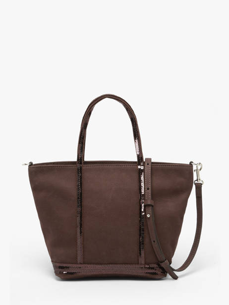 Sac Bandoulière Cabas Cuir Cuir Vanessa bruno Marron cabas cuir 8V40435 vue secondaire 5