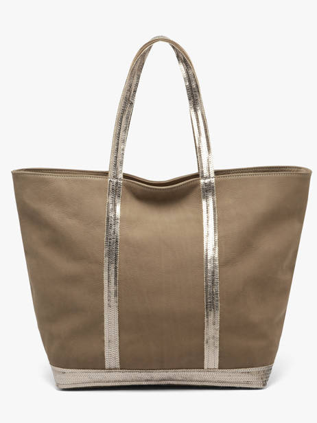 Sac Porté épaule Cabas Cuir Cuir Vanessa bruno Vert cabas cuir 8V40409 vue secondaire 5