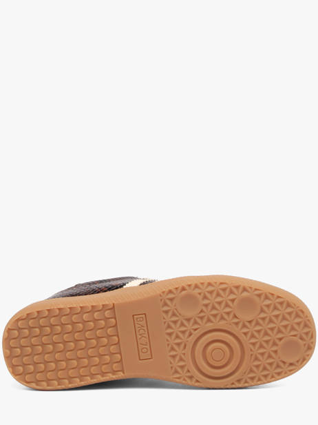 Sneakers Snake En Cuir Back 70 Marron women 239 vue secondaire 4