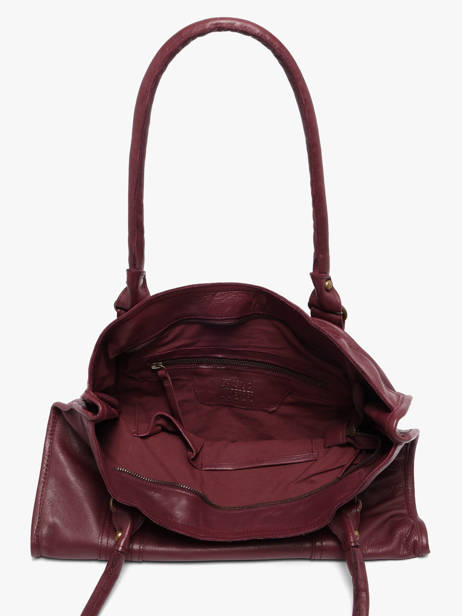 Sac Shopping A4 Cow Cuir Basilic pepper Rouge cow BCOW31 vue secondaire 3