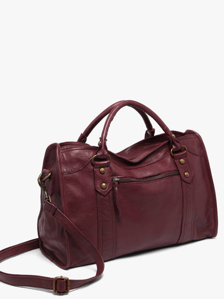 Sac Porté Main Cow Cuir Basilic pepper Rouge cow BCOW22 vue secondaire 1