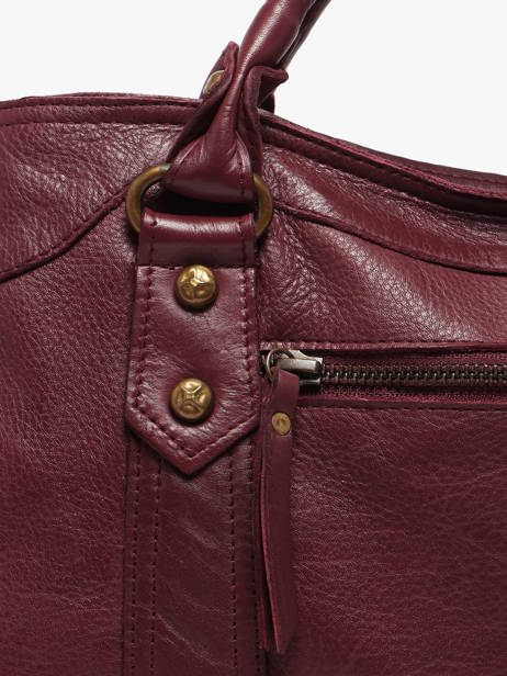 Sac Porté Main Cow Cuir Basilic pepper Rouge cow BCOW22 vue secondaire 2