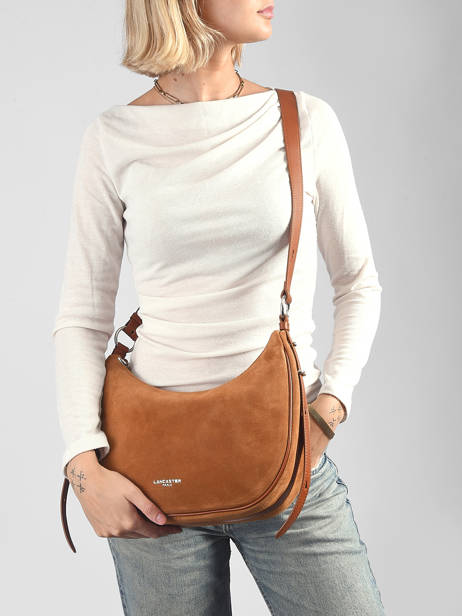 Sac Porté épaule Suede Cuir Lancaster Marron suede 82 vue secondaire 1
