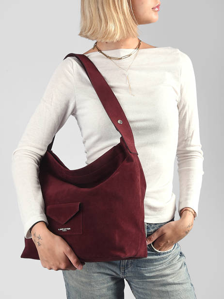 Sac Porté épaule Suèdine Kba Lancaster Rouge suedine kba 62 vue secondaire 1