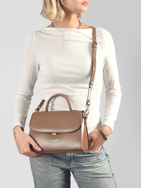 Sac Bandoulière M Suave Cuir Lancaster Marron suave even 17 vue secondaire 1