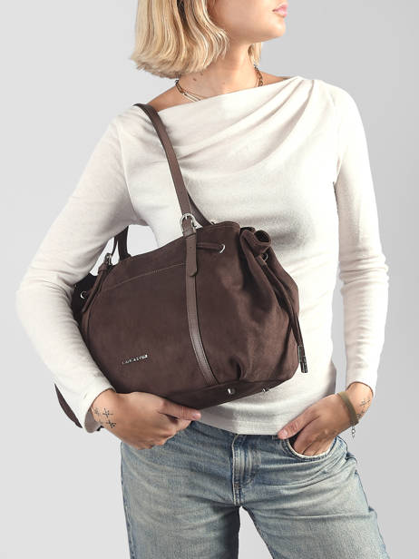 Sac Porté épaule Velvet Emma Polyester Lancaster Marron velvet emma 97 vue secondaire 1