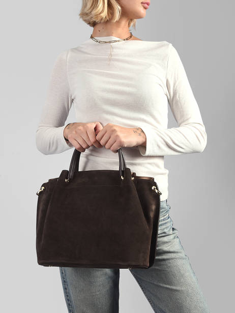 Shoulder Bag Suede Louisa Leather Lancaster Brown suede louisa 104 other view 1