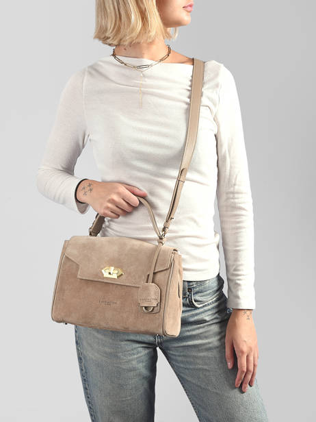 Sac Bandoulière Suede Grace Cuir Lancaster Beige suede grace 71 vue secondaire 1