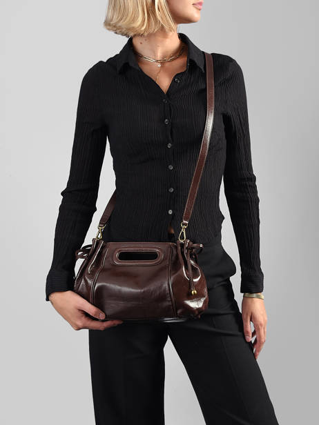 Sac Bandoulière Folk Light Cuir Gerard darel Marron folk light DES08419 vue secondaire 1