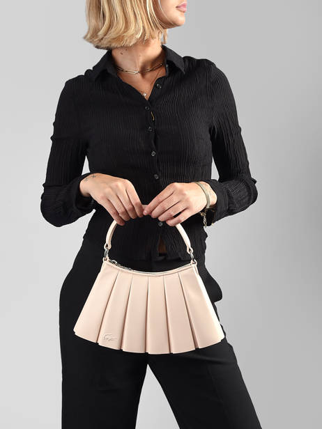 Sac Porté épaule Lenglen Cuir Lacoste Rose lenglen NU5011DP vue secondaire 1