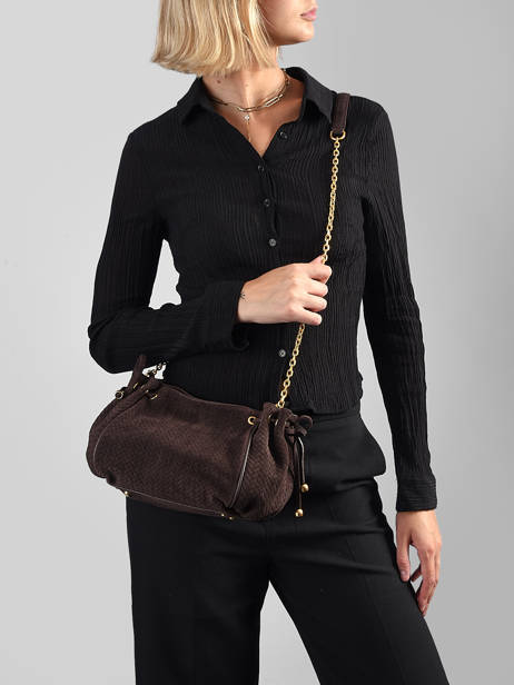 Sac Bandoulière Studio Cuir Gerard darel Marron studio DES07477 vue secondaire 1
