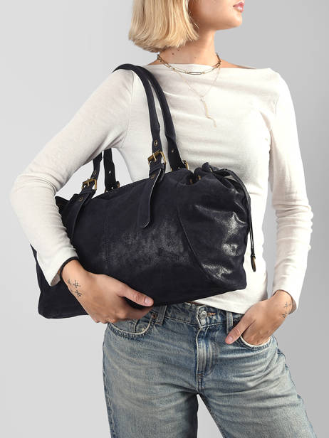 Shoulder Bag Lace A4 Mandoline Blue lace 27691 other view 1
