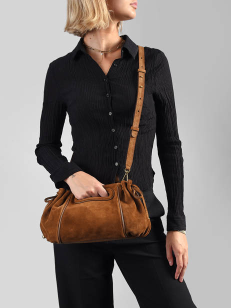 Sac Bandoulière Studio Cuir Gerard darel Marron studio DES08405 vue secondaire 1