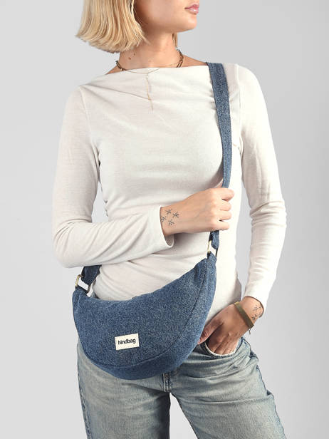 Sac Bandoulière Denim Coton Hindbag Bleu denim DE vue secondaire 1