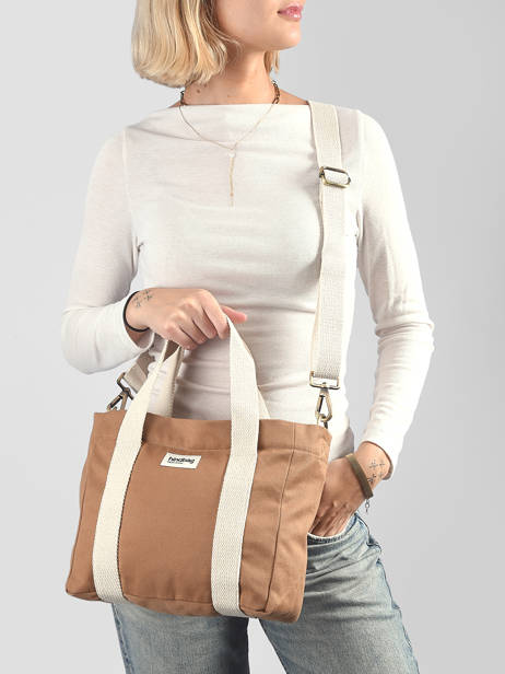 Sac Porté Main Louise Coton Hindbag Marron best seller LOUISE vue secondaire 1