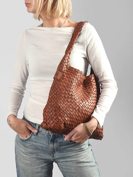 Sac Porté épaule Heritage Cuir Biba Marron heritage KIL1L vue secondaire 1