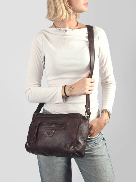 Sac Bandoulière Heritage Cuir Biba Marron heritage AKA3L vue secondaire 1