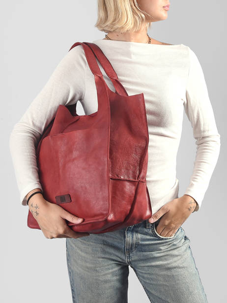 Sac Porté épaule Heritage Cuir Biba Rouge heritage HOM1L vue secondaire 1