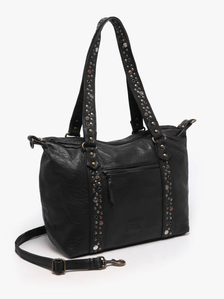 Sac Porté épaule Brooklyn Cuir Basilic pepper Noir brooklyn BBRO04 vue secondaire 2