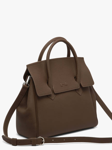 Sac à Main Clara Cuir Nathan baume Marron nathan 2 vue secondaire 2