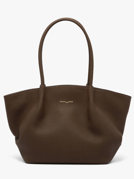 Sac Porté épaule Galatée Cuir Nathan baume Marron nymphea 3 vue secondaire 4