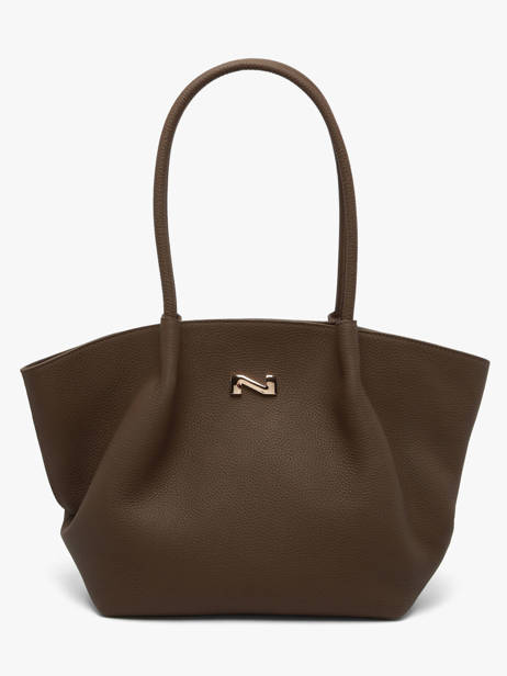 Sac Porté épaule Galatée Cuir Nathan baume Marron nymphea 3