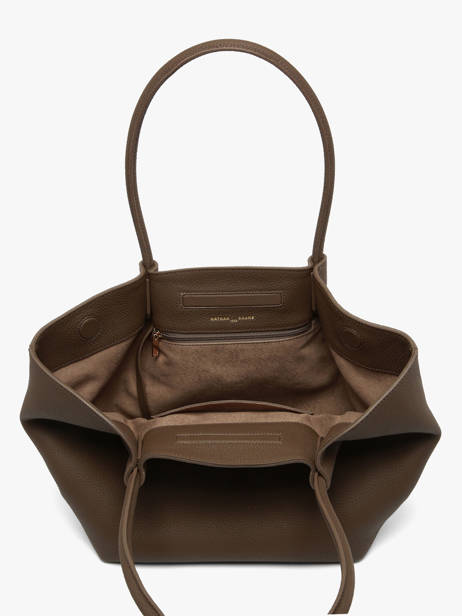 Sac Porté épaule Galatée Cuir Nathan baume Marron nymphea 3 vue secondaire 3
