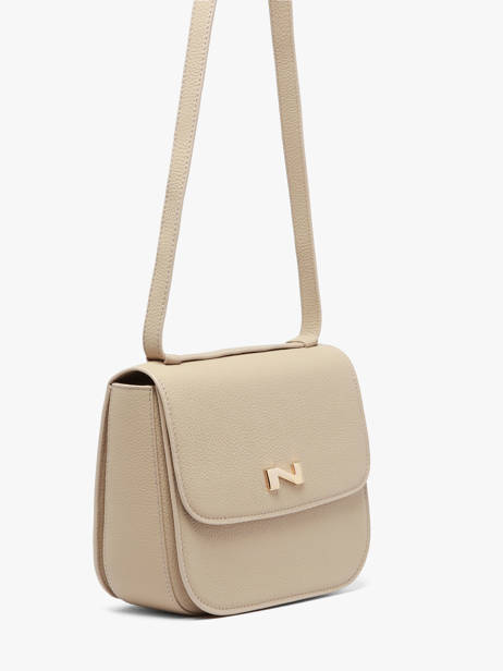 Sac Bandoulière Ulysse Cuir Nathan baume Beige odyssey 2 vue secondaire 1