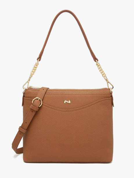 Sac Bandoulière Greta Cuir Nathan baume Marron riviera 2
