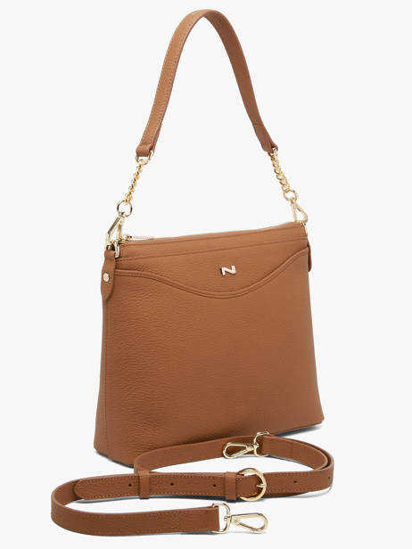 Sac Bandoulière Greta Cuir Nathan baume Marron riviera 2 vue secondaire 1