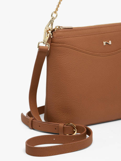 Sac Bandoulière Greta Cuir Nathan baume Marron riviera 2 vue secondaire 2