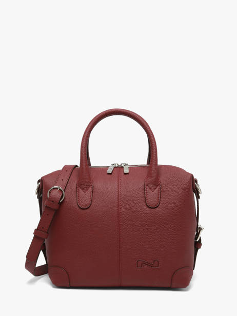 Sac Porté Main Clark Cuir Nathan baume Rouge drive 1