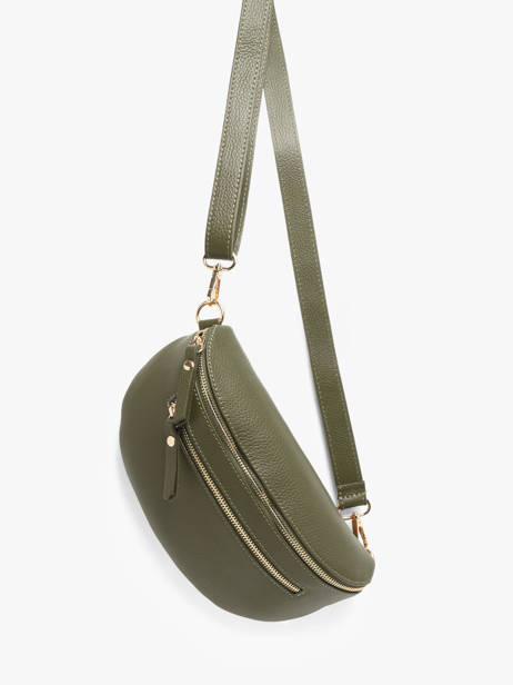 Sac Banane Cuir Milano Vert caviar CA23111O vue secondaire 1