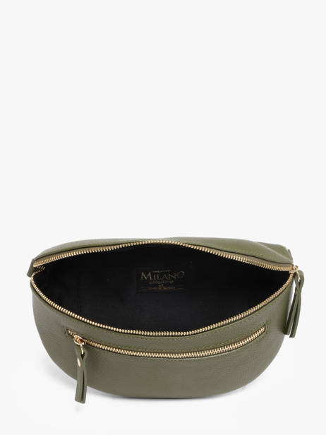 Sac Banane Cuir Milano Vert caviar CA23111O vue secondaire 2