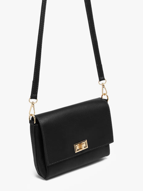 Sac Bandoulière Caviar Milano Noir caviar CA24061O vue secondaire 1